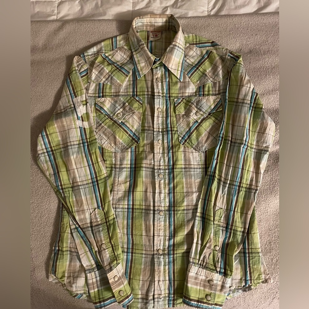 True religion button up shirt